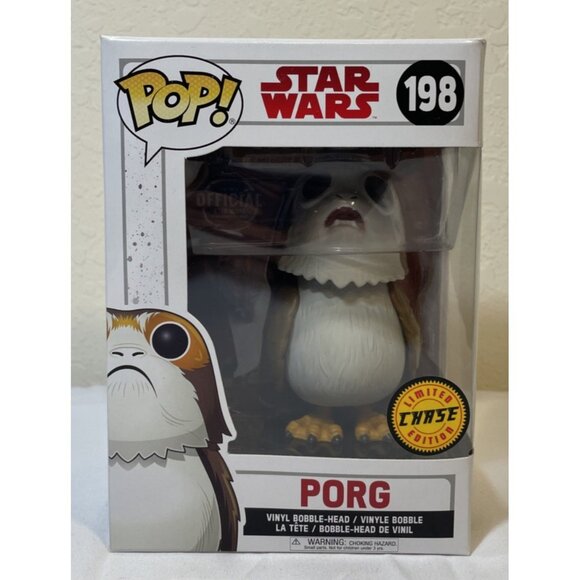 Funko Pop! Vinyl: Star Wars - Porg #198 Chase Edition w/Protector - Picture 1 of 11